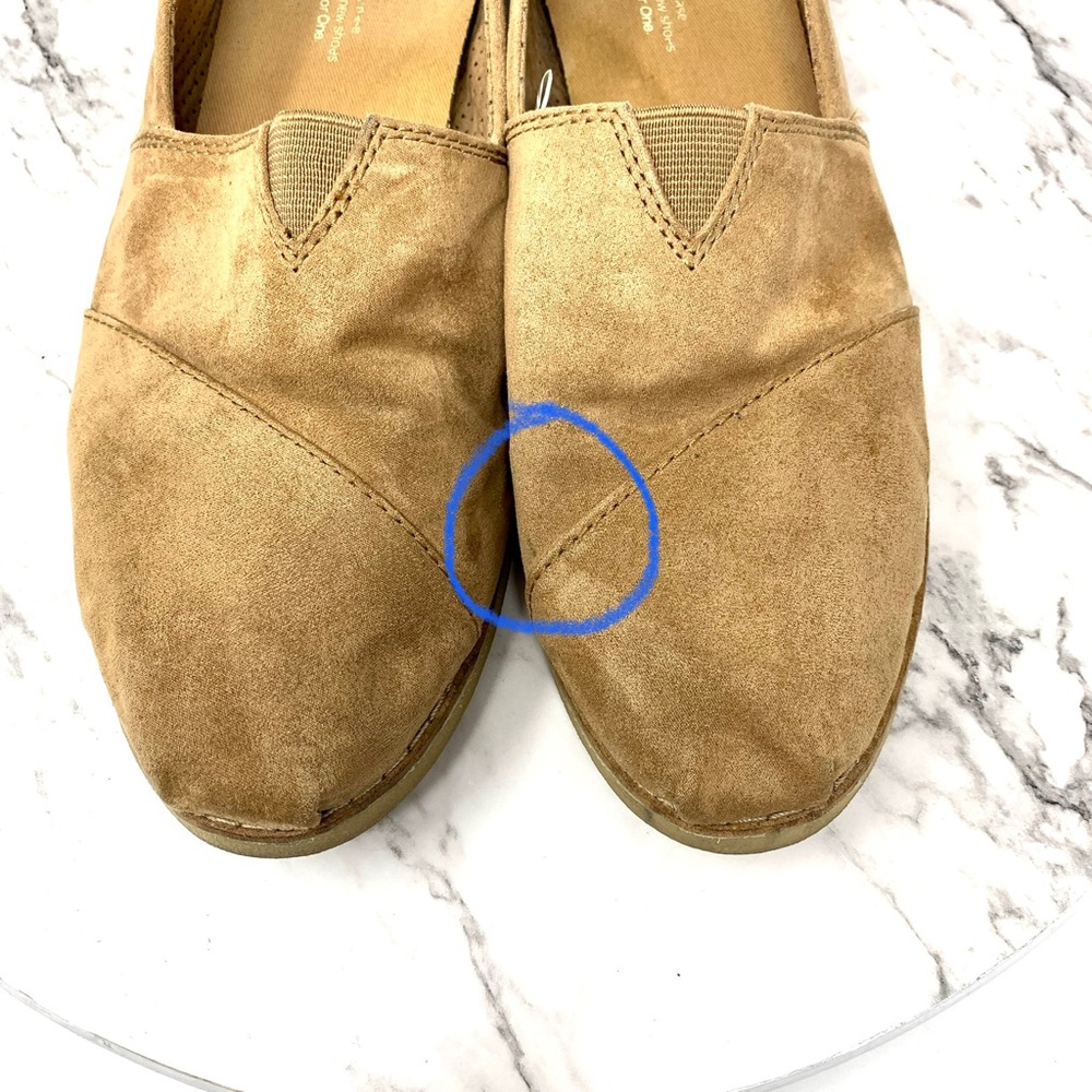 Toms Alpargata Brown Microsuede Slip On Flats 9.5 Casual Boho Classic Normcore - Picture 9 of 14